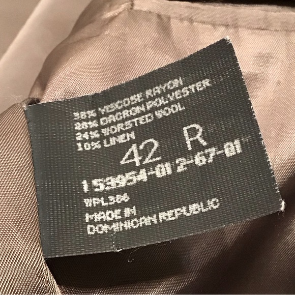 Haggar Houndstooth Blazer Checkered Plaid Suit Jacket Structured Sports Coat 42R - Picture 12 of 16